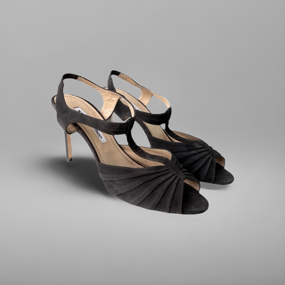 Manolo Blahnik Black Strappy Heels 8.5 👠